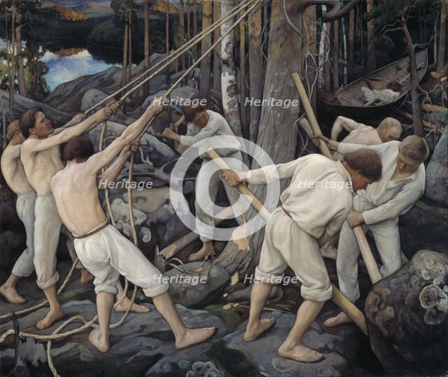 Pioneers in Karelia. Artist: Halonen, Pekka (1865-1933)
