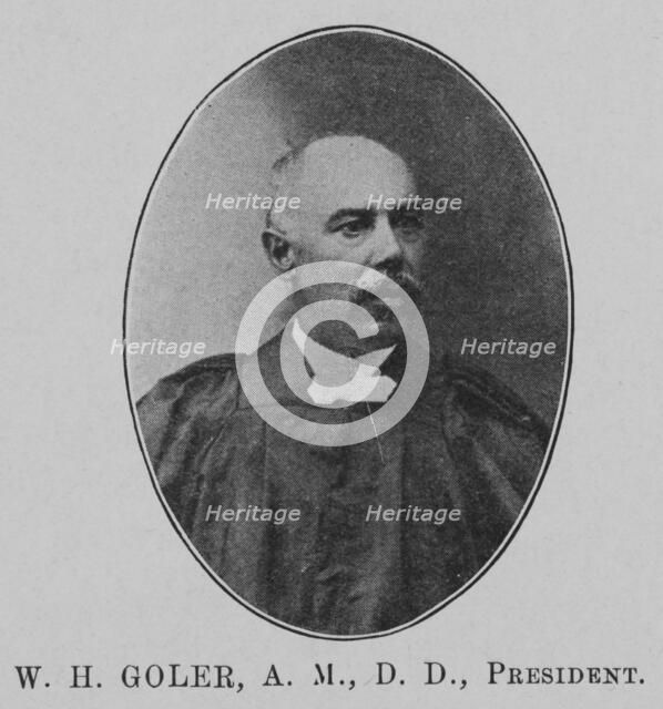 Pioneers in Livingstone College work; Rev. Wm. H. Goler, A.M., D.D., President, 1903. Creator: Unknown.