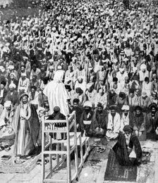 Pious Moslems gathered at the Durbar of God Mecca, Saudi Arabia, 1922