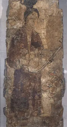 Pipa player (Tan pipa nüshi), between 960 and 1127. Creator: Unknown