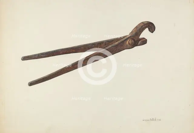 Pipe Wrench, 1940. Creator: Herman O. Stroh.