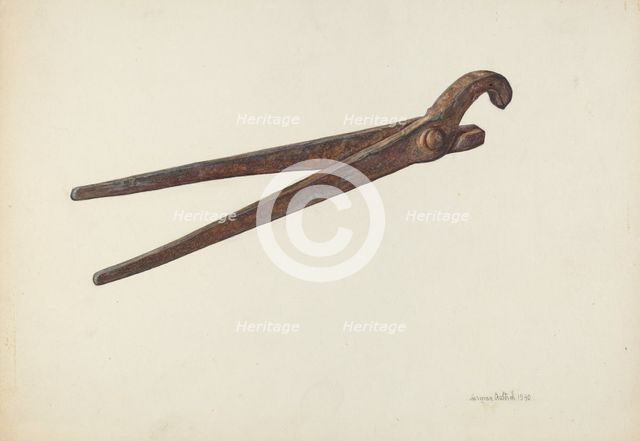 Pipe Wrench, 1940. Creator: Herman O. Stroh.