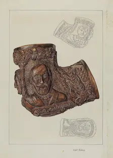 Pipe Bowl, c. 1937. Creator: Carl Keksi