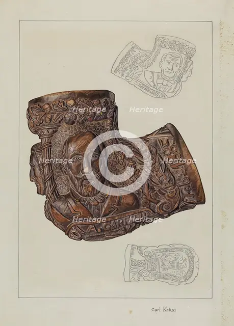 Pipe Bowl, c. 1937. Creator: Carl Keksi.