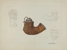 Pipe Bowl, c. 1937. Creator: Carl Keksi