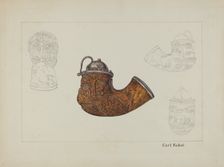 Pipe Bowl, c. 1937. Creator: Carl Keksi