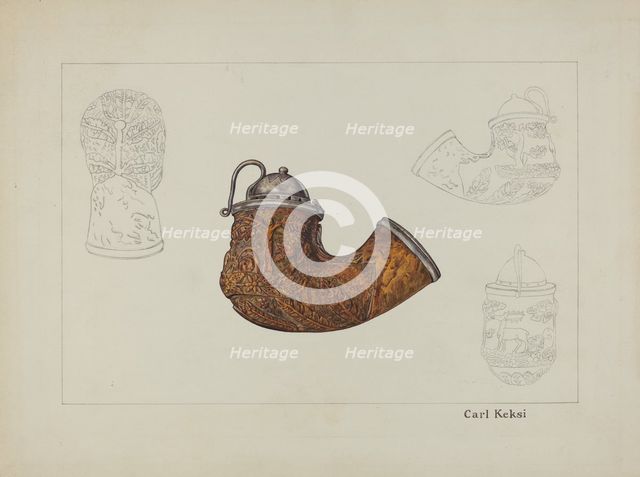 Pipe Bowl, c. 1937. Creator: Carl Keksi.