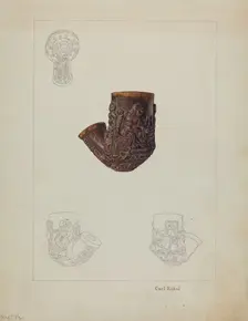 Pipe Bowl, c. 1938. Creator: Carl Keksi