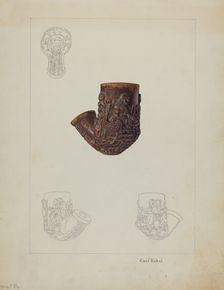 Pipe Bowl, c. 1938. Creator: Carl Keksi