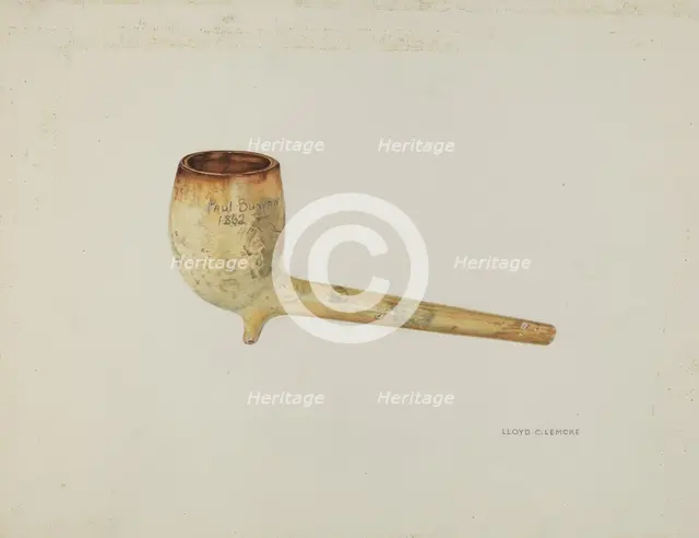 Pipe, c. 1937. Creator: Lloyd Charles Lemcke.