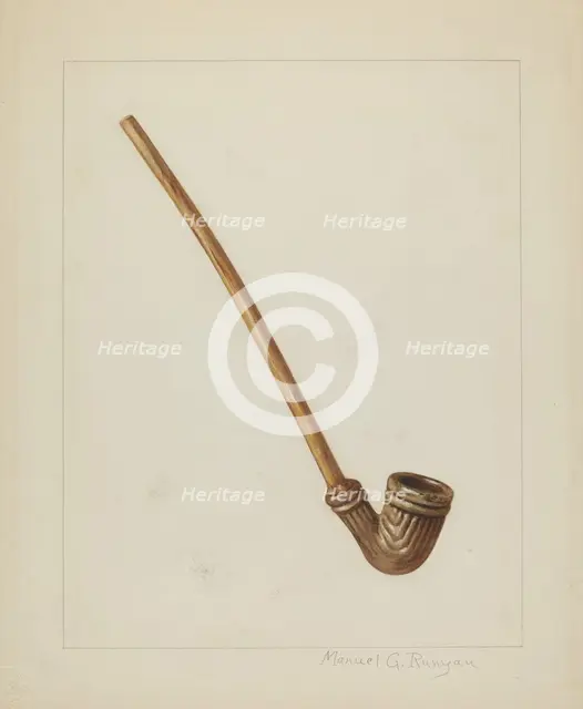 Pipe, c. 1938. Creator: Manuel G. Runyan.