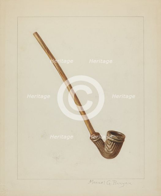 Pipe, c. 1938. Creator: Manuel G. Runyan.