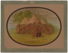 Pipe Dance - Assinneboine, 1861/1869. Creator: George Catlin