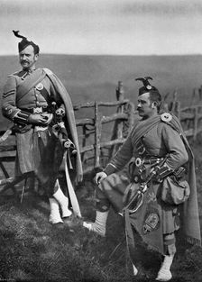 Pipe-Major Reith and Corporal-Piper Reith of the London Scottish, 1896.Artist: Gregory & Co