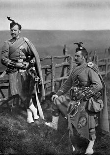 Pipe-Major Reith and Corporal-Piper Reith of the London Scottish, 1896.Artist: Gregory & Co