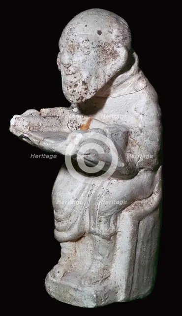 Pipeclay figure from a Roman tomb. Artist: Unknown