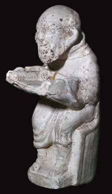 Pipeclay figure from a Roman tomb