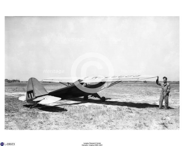 Piper J-3L50 Cub, USA, April 16, 1942. Creator: Unknown.