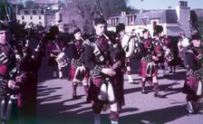 Pipers sounding The Retreat Portree, Isle of Skye, Scotland, c1955. Creator: Arthur Charles Kirby Ware
