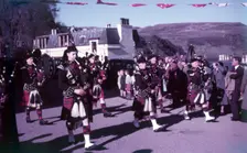 Pipers sounding The Retreat Portree, Isle of Skye, Scotland, c1955. FOCUS? Creator: Arthur Charles Kirby Ware