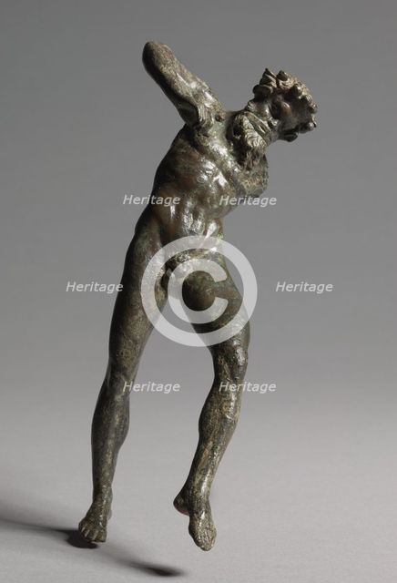 Piping and Dancing Satyr, 300-100 BC. Creator: Unknown.