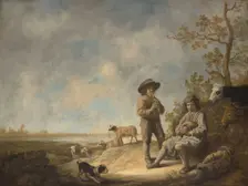 Piping Shepherds, ca. 1643-44. Creator: Aelbert Cuyp