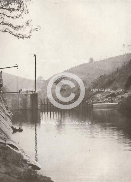 'Pirahy Diversion (Dam from up stream) of the Rio Light and Power Works', 1914. Artist: Unknown.