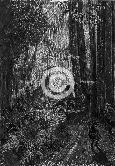 Pirate in the rainforest, 1953. Creator: Shirley Markham.