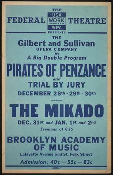 Pirates of Penzance, New York, [1930s]. Creator: Unknown