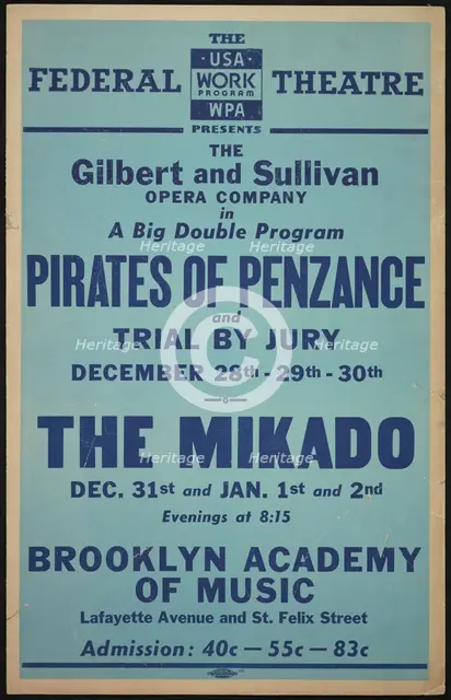 Pirates of Penzance, New York, [1930s]. Creator: Unknown.
