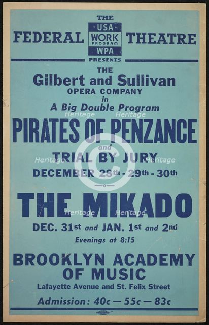 Pirates of Penzance, New York, [1930s]. Creator: Unknown.