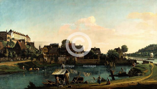 Pirna Seen from the Harbour Town, 1753-1754.