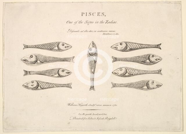 Pisces: Hogarth's Quadrille Fish, ca. 1730. Creator: Unknown.