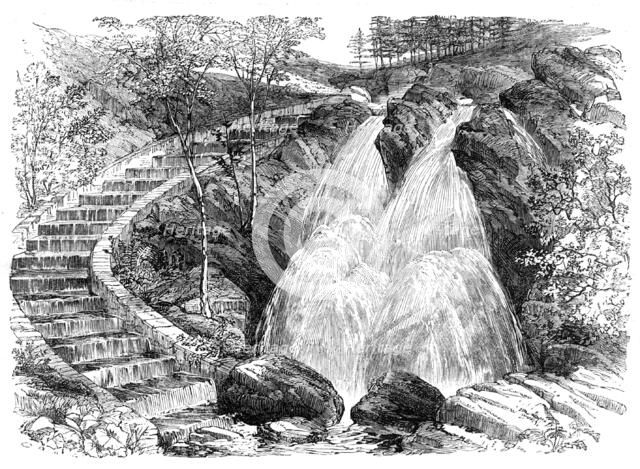 Pisciculture - ponds at home and abroad: salmon-stairs, 1862. Creator: Unknown.