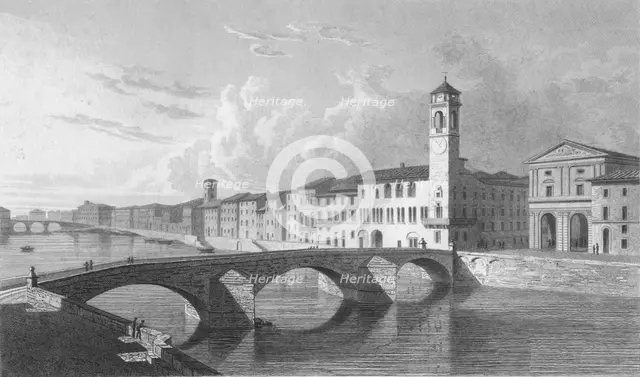 'Pisa', 1818.  Artist: Charles Theodosius Heath.