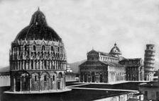 Pisa Duomo Battistero ( leaning tower in background ). Creator: Unknown