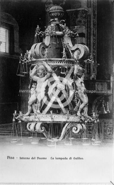 Pisa - Interno del Duomo La lampada Galileo. Creator: Unknown.