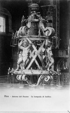 Pisa - Interno del Duomo La lampada Galileo. Creator: Unknown