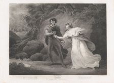 Pisanio and Imogen (Shakespeare, Cymbeline, Act 3, Scene 4)..., first published 1801; reissued 1852. Creator: Robert Thew