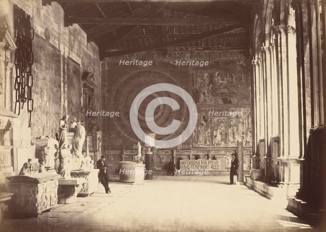 Pise: Corridore del Camposanto, c. 1870. Creator: Alinari.