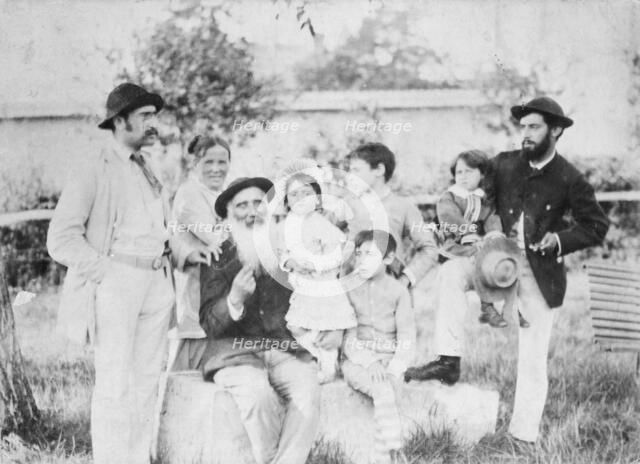 Pissarro Family group plus Alice Isaacson and Tommy Pissarro Creator: Unknown.