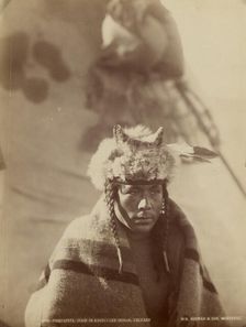 Pisquapita (Hair in Knot) Cree Indian, 1887. Creator: William McFarlane Notman
