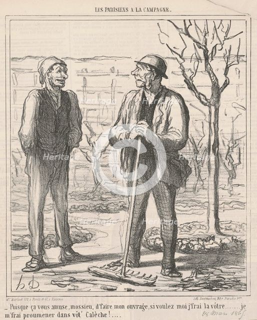 Pisque ca vous amuse ..., 19th century. Creator: Honore Daumier.