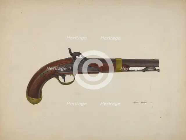 Pistol, c. 1941. Creator: Albert Rudin.