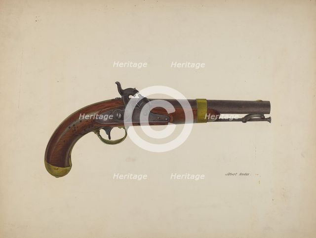 Pistol, c. 1941. Creator: Albert Rudin.