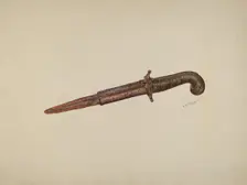 Pistol Dagger, c. 1941. Creator: Anne B. Trepagnier