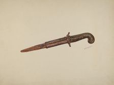 Pistol Dagger, c. 1941. Creator: Anne B. Trepagnier