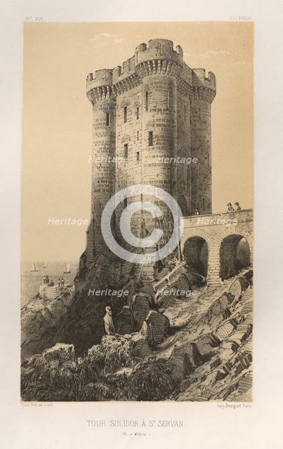 ...Pl.13, Tour Solidor a St. Servan (Ille-et-Vilaine), 1860. Creator: Victor Petit (French, 1817-1874).