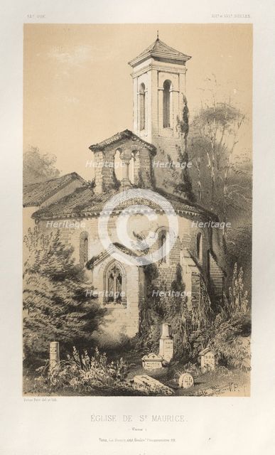 ...Pl.14, Eglise de St. Maurice (Vienne), 1860. Creator: Victor Petit (French, 1817-1874).