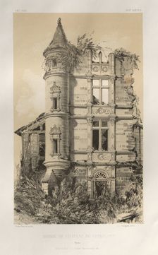 ...Pl. 24, Ruines Du Chateau De Champlost (Yonne), published 1860. Creator: Victor Petit (French, 1817-1874)